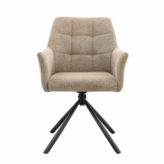 FAUTEUIL PIVOTANT TAPISSÉ COFFEE FABRIZIO 2