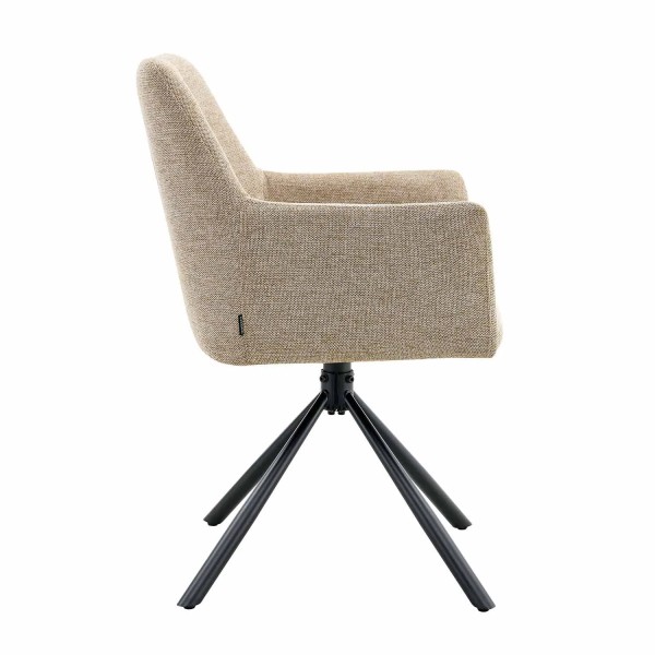 FAUTEUIL PIVOTANT TAPISSÉ COFFEE FABRIZIO