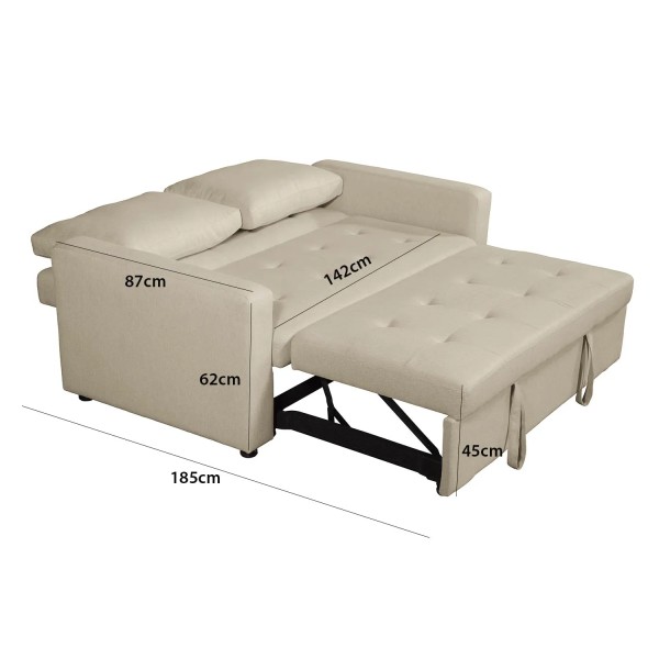 CANAPÉ-LIT TAPISSÉ ARENA TOKIO