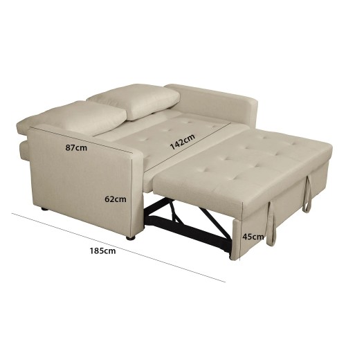 CANAPÉ-LIT TAPISSÉ ARENA TOKIO