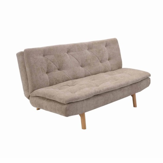 CANAPÉ-LIT EN TISSU SABLE VELMA