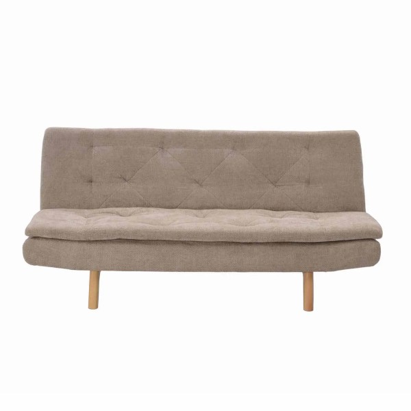 CANAPÉ-LIT EN TISSU SABLE VELMA