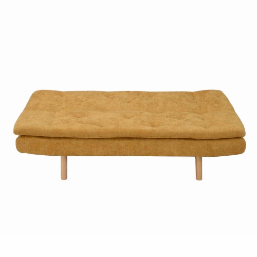 CANAPÉ-LIT EN TISSU MOUTARDE VELMA
