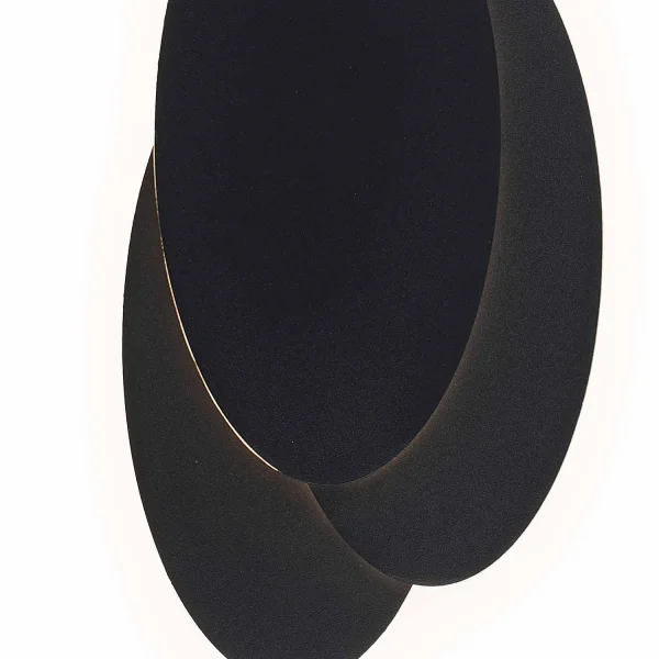 APPLIQUE LED DÉCORATIVE 8W 3000-6000K NOIRE LUNE