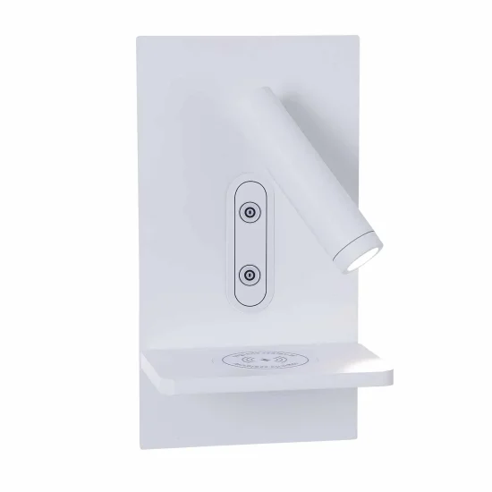 APPLIQUE LED 10W 3000–6000K TACTILE BLANC AVEC CHARGE SANS FIL MILO 2