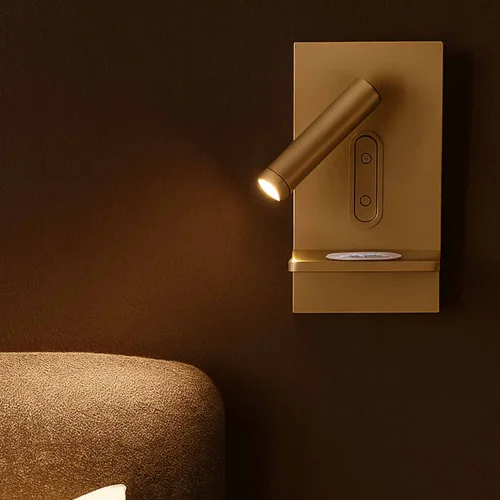 APPLIQUE LED 10W 3000–6000K TACTILE DORÉ AVEC CHARGE SANS FIL MILO