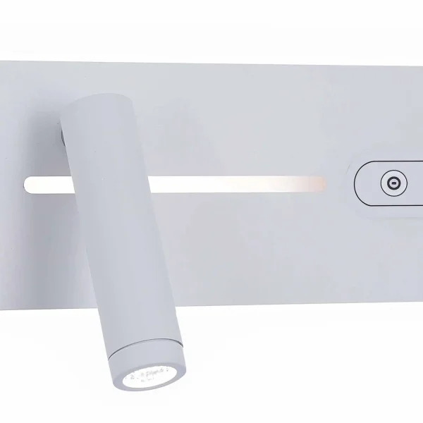APPLIQUE LED 10W RÉGLABLE TACTILE BLANCHE 27,5 CM SAEL