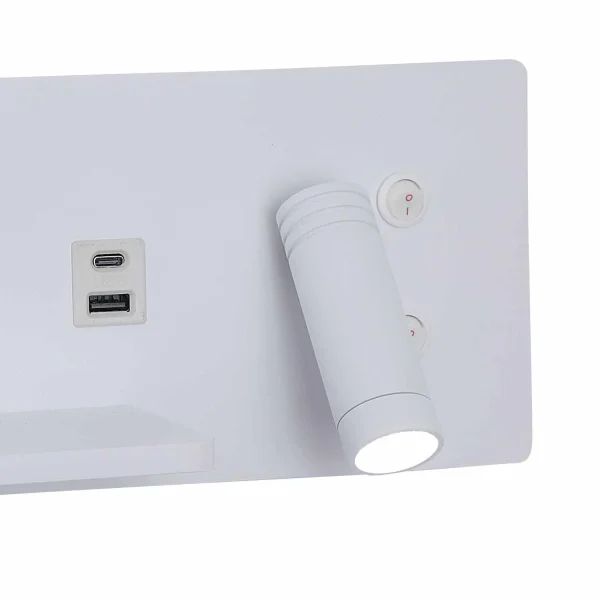 APPLIQUE LED 8W 3000–6000K TACTILE BLANCHE AVEC CHARGE SANS FIL ZEKO