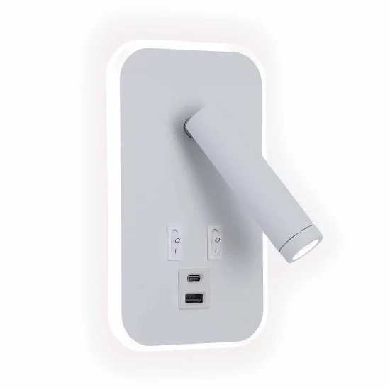APPLIQUE MURALE LED 10W 3000–6000K BLANC USB ORBIA 2