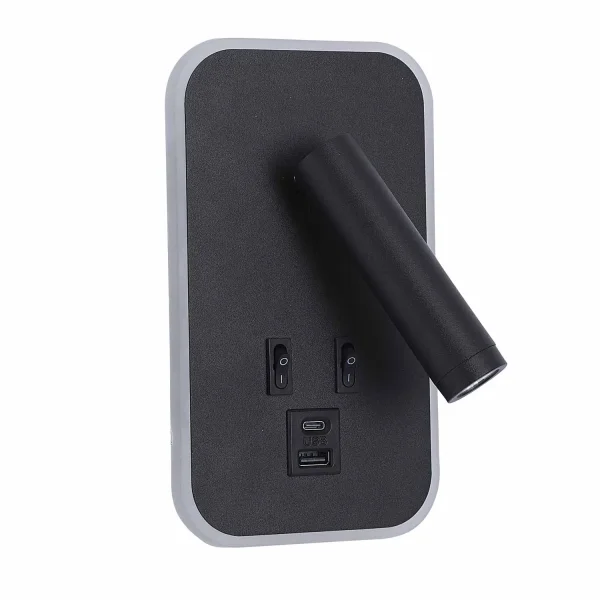 APPLIQUE MURALE LED 10W 3000–6000K USB NOIR ORBIA