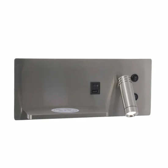 APPLIQUE LED 8W 3000–6000K TACTILE NICKEL AVEC CHARGE SANS FIL ZEKO 2