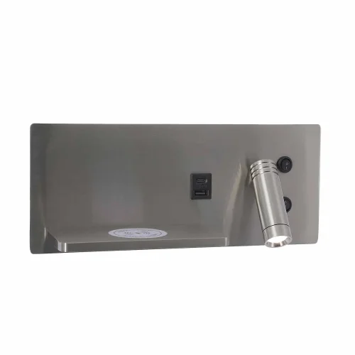 APPLIQUE LED 8W 3000–6000K TACTILE NICKEL AVEC CHARGE SANS FIL ZEKO