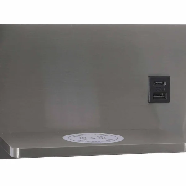 APPLIQUE LED 8W 3000–6000K TACTILE NICKEL AVEC CHARGE SANS FIL ZEKO