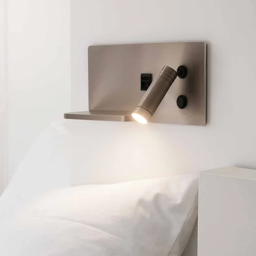 APPLIQUE LED 8W 3000–6000K TACTILE NICKEL AVEC CHARGE SANS FIL ZEKO