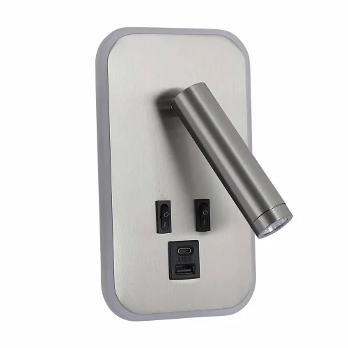 APPLIQUE MURALE LED 10W 3000–6000K USB NICKEL ORBIA