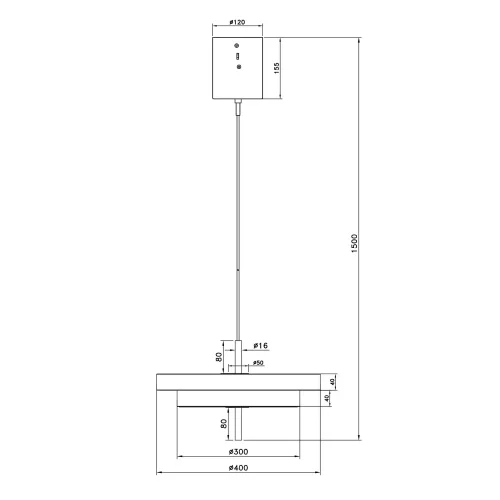SUSPENSION LED 34,5W RÉGLABLE 2300-3000-4000K NOIR OR ELIX