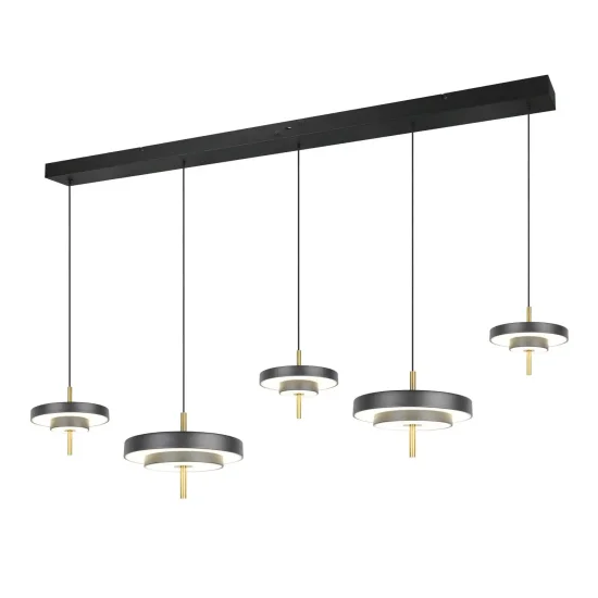 SUSPENSION LED 50W RÉGLABLE 2300-3000-4000K NOIR OR ELIX 2