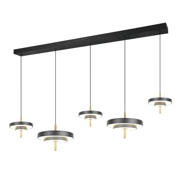 SUSPENSION LED 50W RÉGLABLE 2300-3000-4000K NOIR OR ELIX