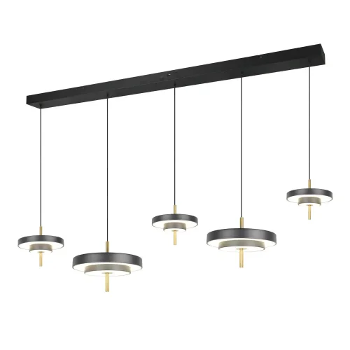 SUSPENSION LED 50W RÉGLABLE 2300-3000-4000K NOIR OR ELIX