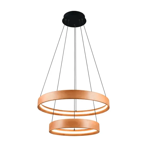 SUSPENSION LED 37W 3000K BOIS NATUREL SOLAN