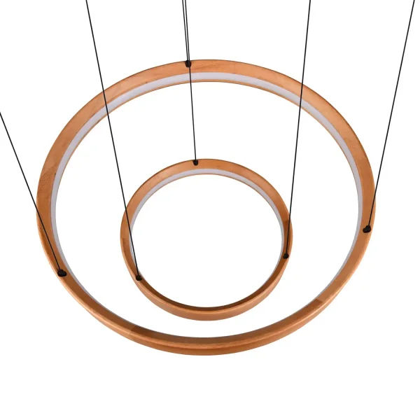 SUSPENSION LED 37W 3000K BOIS NATUREL SOLAN