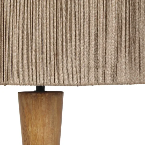 LAMPADAIRE BOIS NATUREL/JUTE E27 TAIS