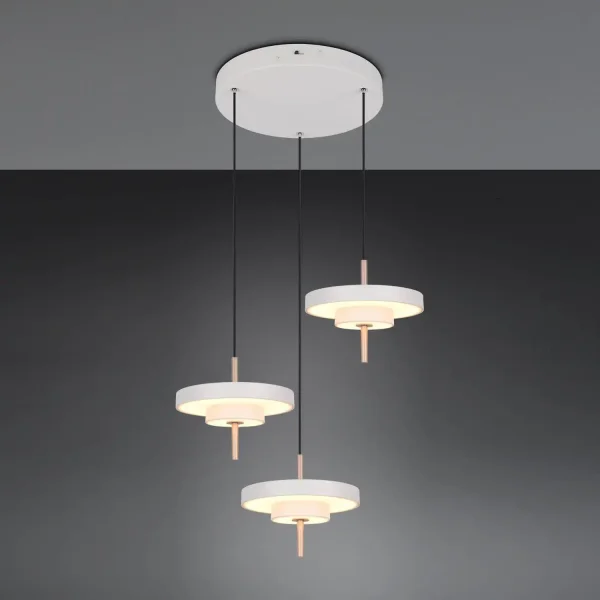 SUSPENSION LED 30W RÉGLABLEE 2300-3000-4000K GRIS CHAUD ELIX