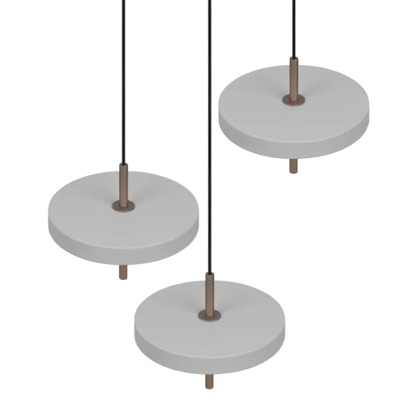 SUSPENSION LED 30W RÉGLABLEE 2300-3000-4000K GRIS CHAUD ELIX