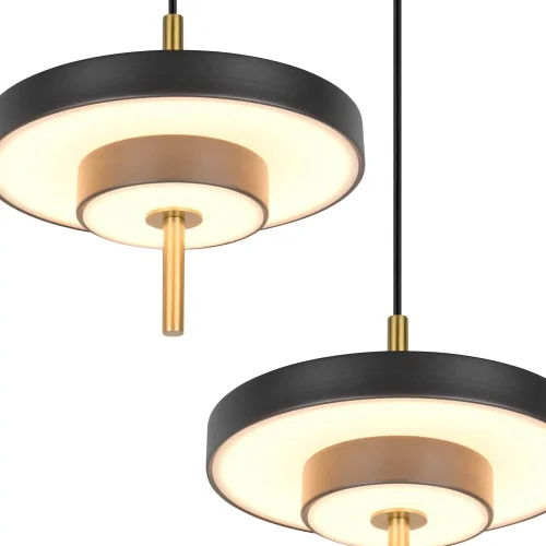 SUSPENSION LED 30W RÉGLABLE 2300-3000-4000K NOIR OR ELIX