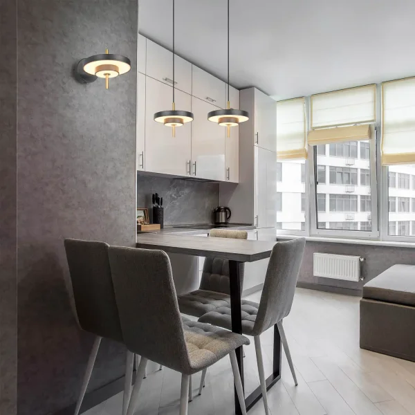 APPLIQUE MURALE LED 10W RÉGLABLE 2300-3000-4000K NOIR OR ELIX