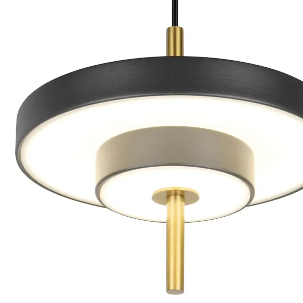 SUSPENSION LED 10W RÉGLABLE 2300-3000-4000K NOIR OR ELIX