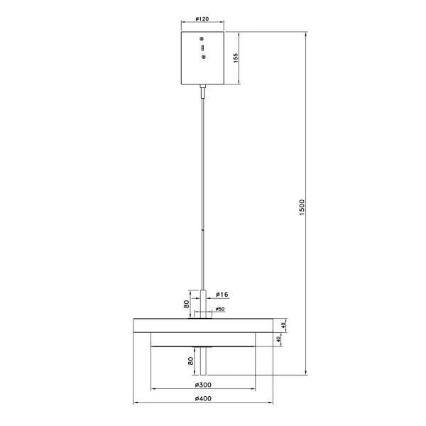SUSPENSION LED 34,5W RÉGLABLE 2300-3000-4000K GRIS CHAUD ELIX