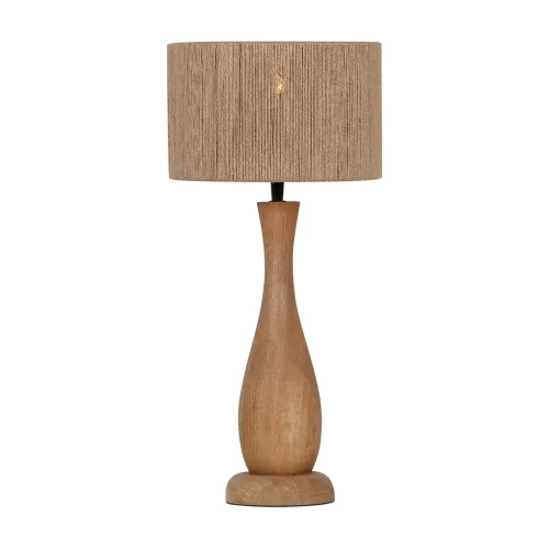 LAMPE DE TABLE BOIS NATUREL/JUTE E27 TAIS