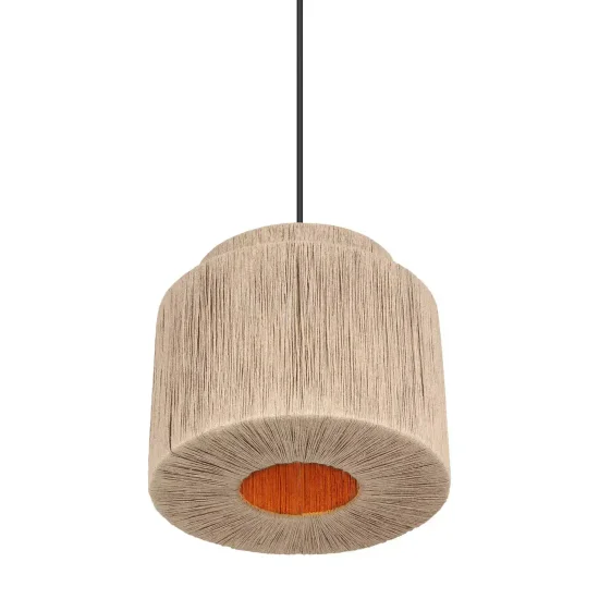 SUSPENSION 1 LUMIÈRE JUTE NATUREL E27 LEIKO