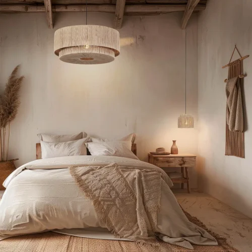 SUSPENSION 1 LUMIÈRE JUTE NATUREL E27 LEIKO