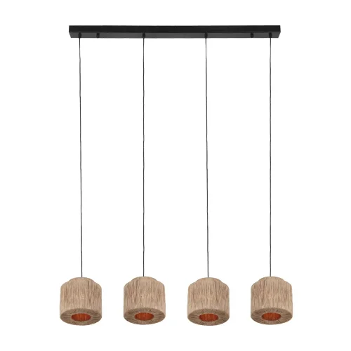 SUSPENSION 4 LUMIÈRES JUTE NATUREL E27 LEIKO