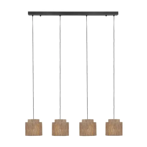 SUSPENSION 4 LUMIÈRES JUTE NATUREL E27 LEIKO