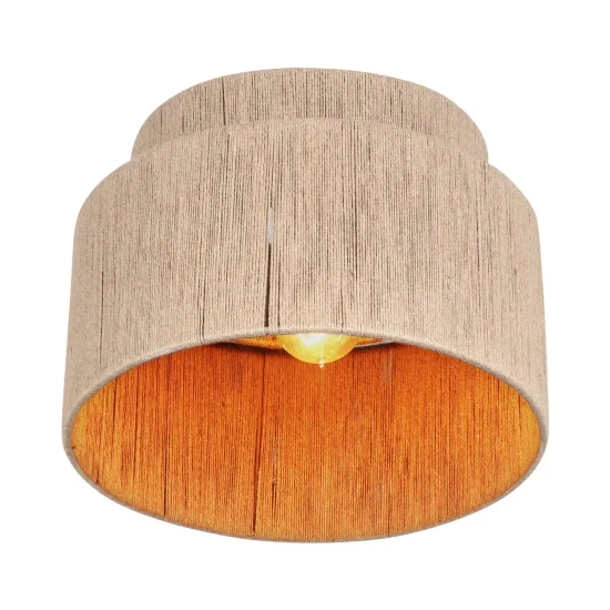 PLAFONNIER 1 LUMIÈRE JUTE NATUREL E27 LEIKO 2