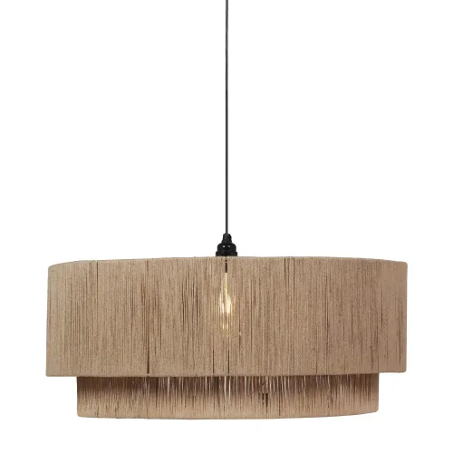 SUSPENSION 1 LUMIÈRE JUTE NATUREL Ø60CM E27 LEIKO