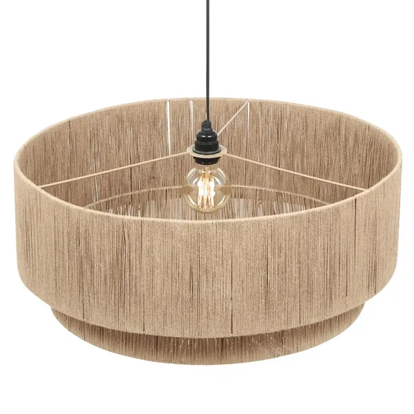 SUSPENSION 1 LUMIÈRE JUTE NATUREL Ø60CM E27 LEIKO