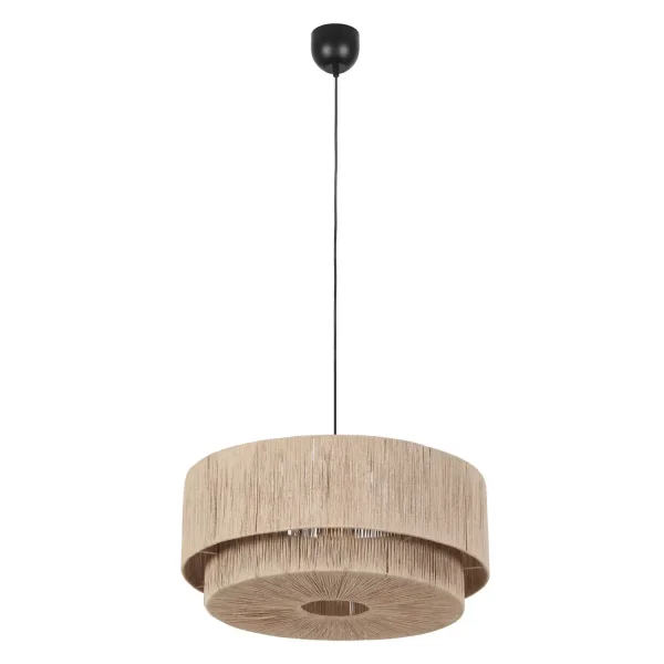 SUSPENSION 1 LUMIÈRE JUTE NATUREL Ø60CM E27 LEIKO