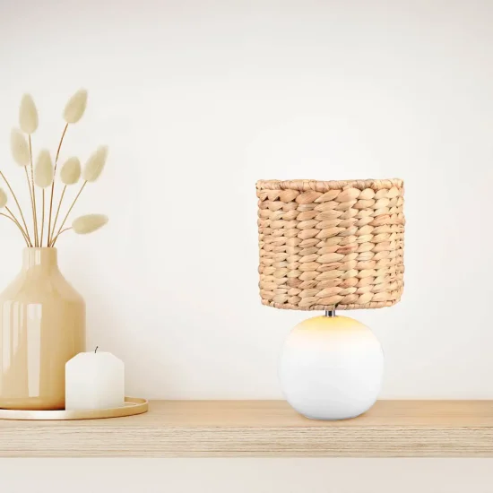 LAMPE DE TABLE CÉRAMIQUE ABAT-JOUR ALGES MARINES 29CM PADINA