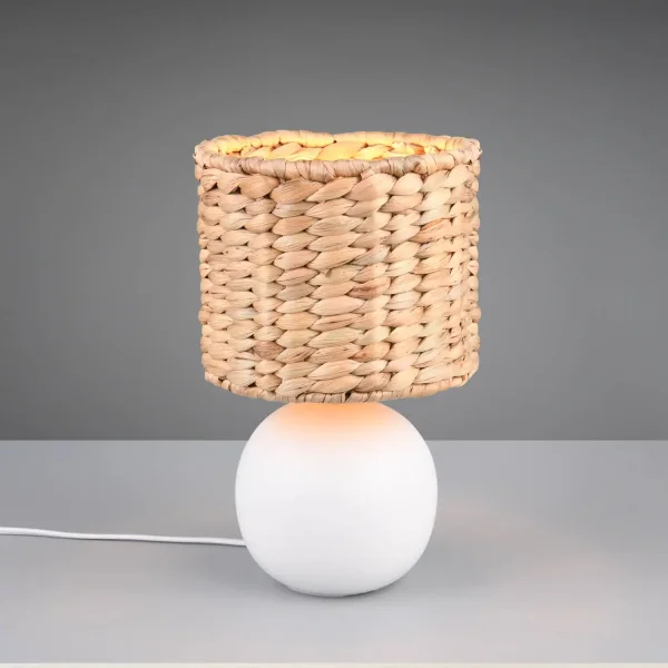 LAMPE DE TABLE CÉRAMIQUE ABAT-JOUR ALGES MARINES 29CM PADINA