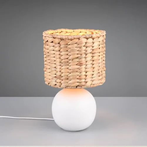 LAMPE DE TABLE CÉRAMIQUE ABAT-JOUR ALGES MARINES 29CM PADINA