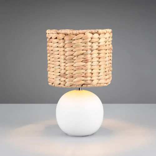 LAMPE DE TABLE CÉRAMIQUE ABAT-JOUR ALGES MARINES 29CM PADINA