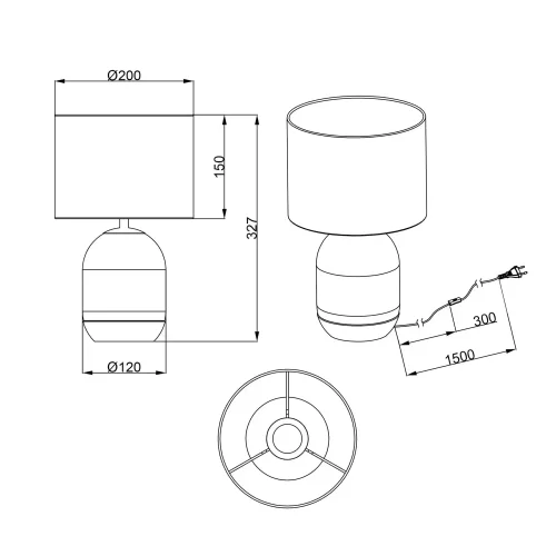 Lampe De Table Celine en Verre 32,7 cm| Lúzete
