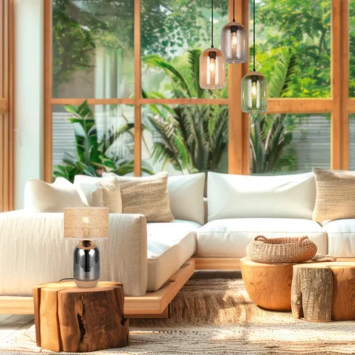 LAMPE DE TABLE EN VERRE 43CM CELINE