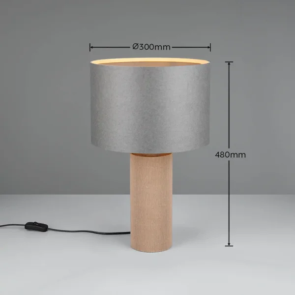 LAMPE DE TABLE EN PAPPE NATUREL 48CM NEXA