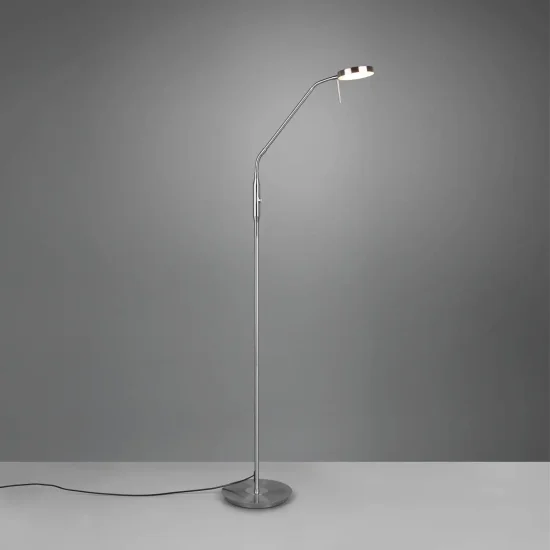 LAMPADAIRE LED 12W RÉGLABLE NICKEL MAT EDEN