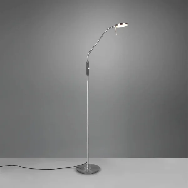 LAMPADAIRE LED 12W RÉGLABLE NICKEL MAT EDEN